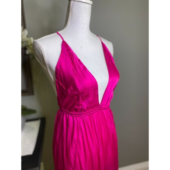Indah River Pink Sleeveless Tie Back Maxi Dress Women's Size S/M - Picture 11 of 14